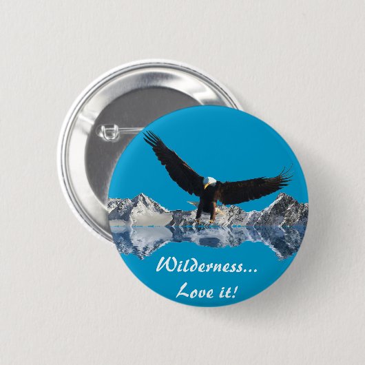 Badge Rond 5 Cm EAGLE FLIGHT Collection (Devant & derrière)