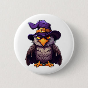 Badge Rond 5 Cm Eagle sorcier Casquette drôle Costume d'Halloween 