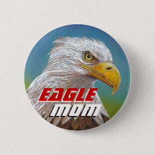 Badge Rond 5 Cm EAGLE SPIRIT - Bouton Maman