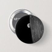 Badge Rond 5 Cm "Earth-Rise", première photo de l'espace (Devant & derrière)