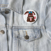 Badge Rond 5 Cm Easter Bunny Time (En situation)