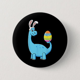 Badge Rond 5 Cm Easter Day T Rex Dino Rabbit Ears With Egg Boys