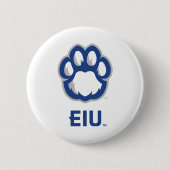 Badge Rond 5 Cm Eastern Illinois Panthers Empreinte de patte & EIU (Devant)
