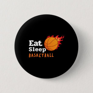Badge Rond 5 Cm Eat Sleep Basketball