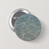 Badge Rond 5 Cm Eau des Caraïbes Bleu Abstrait Nature (Devant & derrière)