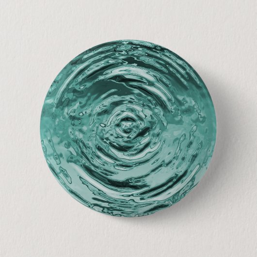 Badge Rond 5 Cm Eau Turquoise (Devant)
