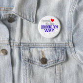 Badge Rond 5 Cm Écartez l'amour la manière de Brooklyn (En situation)