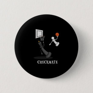 Badge Rond 5 Cm Échec drôle de mat Échiquier de jeu Roi Pion