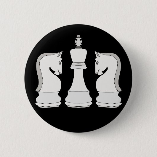 Badge Rond 5 Cm Échecs (Devant)