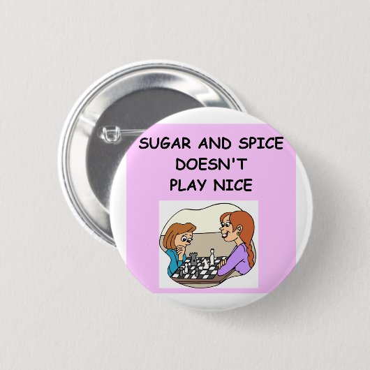 Badge Rond 5 Cm échecs (Devant & derrière)