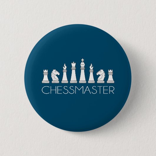 Badge Rond 5 Cm Échecs - Chessmaster (Devant)