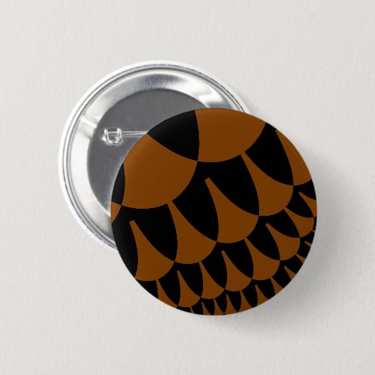 Badge Rond 5 Cm Echelles Brown et noires (Devant & derrière)