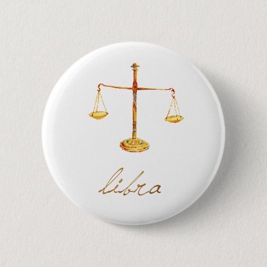 Badge Rond 5 Cm Échelles de Balance d'aquarelle (Devant)
