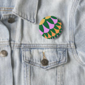 Badge Rond 5 Cm Echelles orange et verte (En situation)