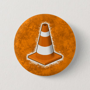 Badge Rond 5 Cm Éclaboussure de cône de sécurité routière