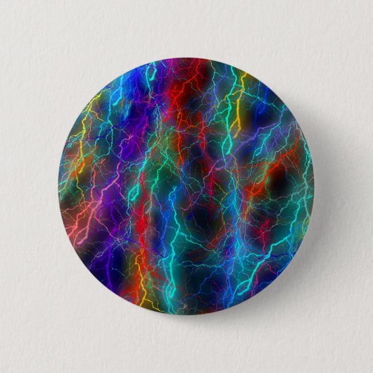 Badge Rond 5 Cm Éclair arc-en-ciel (Devant)