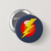 Badge Rond 5 Cm éclair jaune (Devant & derrière)