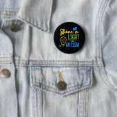 Badge Rond 5 Cm Éclairer l'autisme (En situation)
