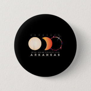Badge Rond 5 Cm Eclipse 2024 Arkansas Total Eclipse Astronomie gra