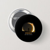 Badge Rond 5 Cm Eclipse 2024 Ohio Total Solaire Eclipse 1 (Devant & derrière)