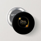 Badge Rond 5 Cm Eclipse 2024 Shirt State Ohio Total Solar Eclipse (Devant & derrière)