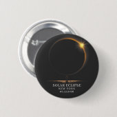 Badge Rond 5 Cm Éclipse solaire 2026 Astronomie céleste (Devant & derrière)