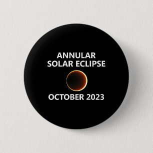Badge Rond 5 Cm Éclipse solaire annuelle octobre 14 octobre Nevada