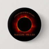 Badge Rond 5 Cm Éclipse solaire totale (Devant)