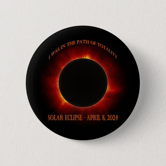 Badge Rond 5 Cm Éclipse solaire totale (Devant)