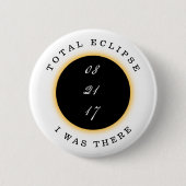 Badge Rond 5 Cm Éclipse solaire totale 2017 (Devant)