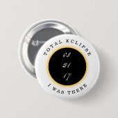 Badge Rond 5 Cm Éclipse solaire totale 2017 (Devant & derrière)