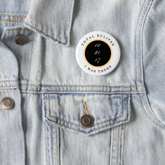 Badge Rond 5 Cm Éclipse solaire totale 2017 (En situation)