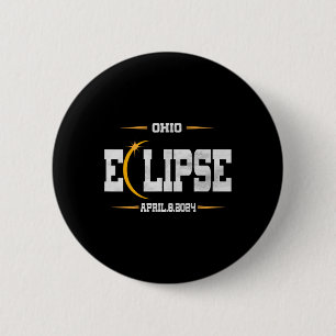Badge Rond 5 Cm Éclipse solaire totale 2024
