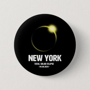 Badge Rond 5 Cm Éclipse solaire totale 2024 04.08.24 New York 
