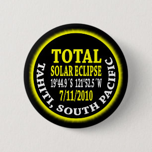 Badge Rond 5 Cm Éclipse solaire totale 7/11/2010