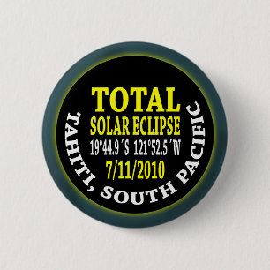 Badge Rond 5 Cm Éclipse solaire totale 7/11/2010