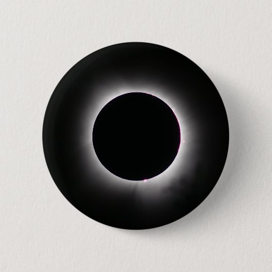 Badge Rond 5 Cm Éclipse solaire totale 8 avril 2024 (Devant)