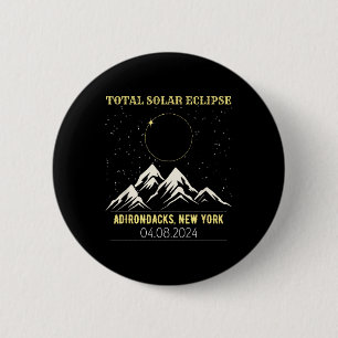 Badge Rond 5 Cm Éclipse solaire totale de New York 2024