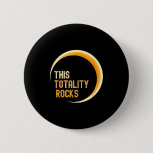 Badge Rond 5 Cm Éclipse totale drôle de roches Éclipse solaire tot