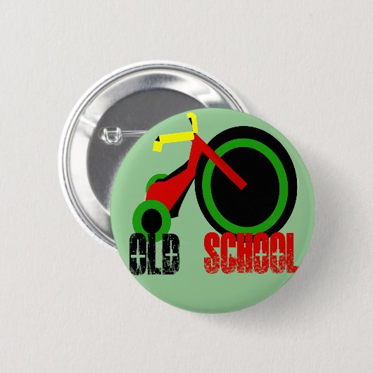 Badge Rond 5 Cm École ancienne (Devant & derrière)