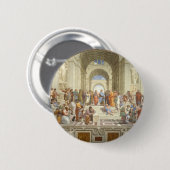 Badge Rond 5 Cm École d'Athènes (Devant & derrière)