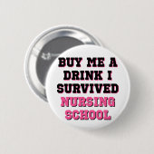 Badge Rond 5 Cm École De Soins Infirmiers Acheter Un Verre (Devant & derrière)