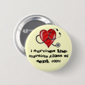 BADGE ROND 5 CM ÉCOLE D'INFIRMIÈRES DE SURVIE (Devant & derrière)