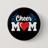 Badge Rond 5 Cm École Pom-pom girl Squad Sports Fier Cheer Maman (Devant)