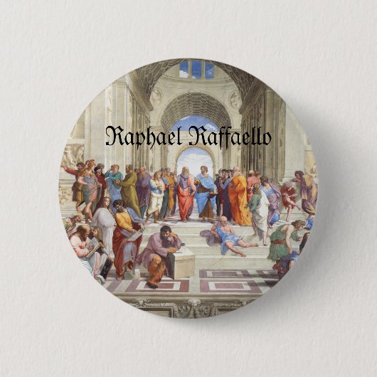 Badge Rond 5 Cm École Raphael Raffaello d'Athènes (Devant)