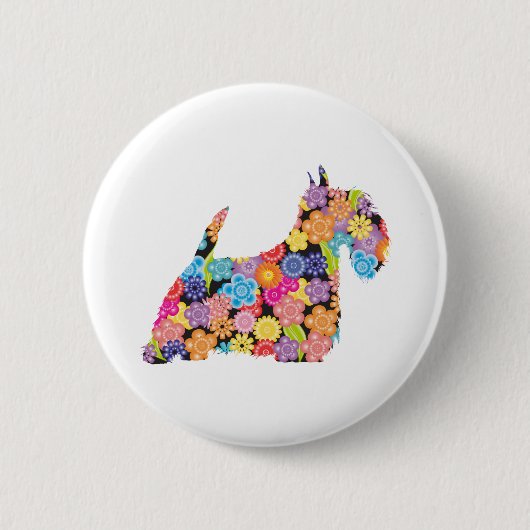 Badge Rond 5 Cm Écossais Terrier (Devant)