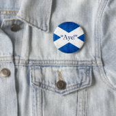 Badge Rond 5 Cm Ecosse, AYE ! (En situation)
