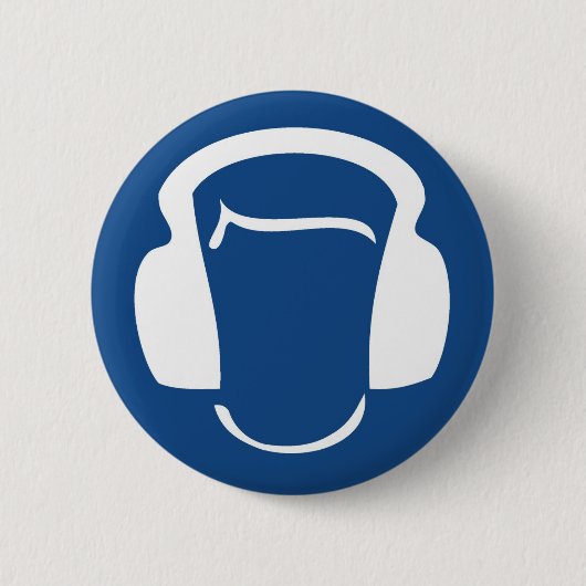 Badge Rond 5 Cm Écouteurs (Devant)