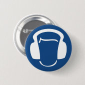 Badge Rond 5 Cm Écouteurs (Devant & derrière)