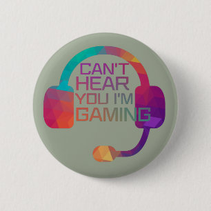 Badge Rond 5 Cm Écouteurs de jeu pour les joueurs